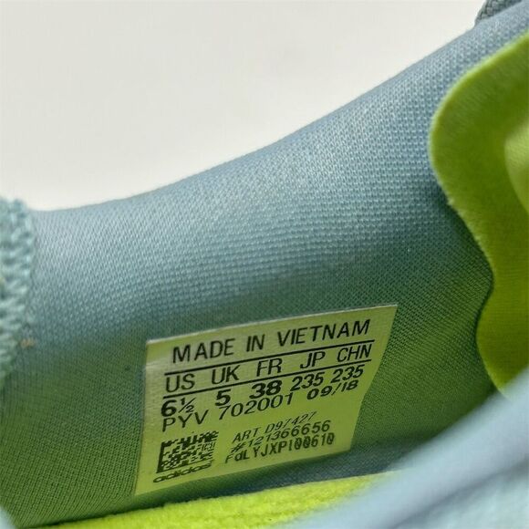 Adidas Solar Glide Running Shoes Light Blue Neon Green Size 6.5 Athletic Sneaker - Picture 13 of 13